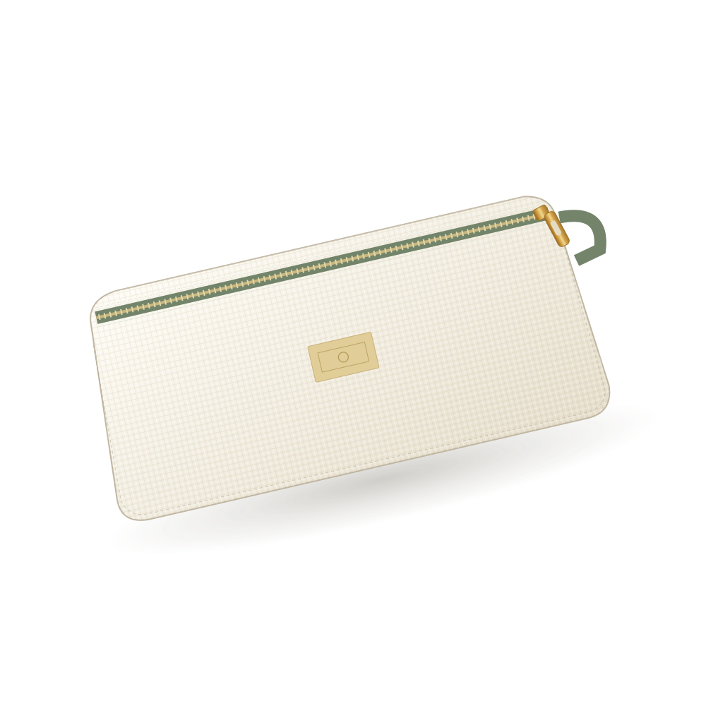 Canvas Pencil Case — sample stationery illustration