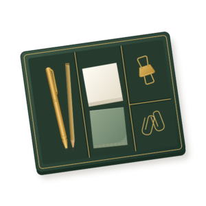 Desk Organizer — sample stationery illustration