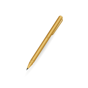Gilded Gel Pen — sample stationery illustration