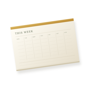 Weekly Desk Pad — sample stationery illustration